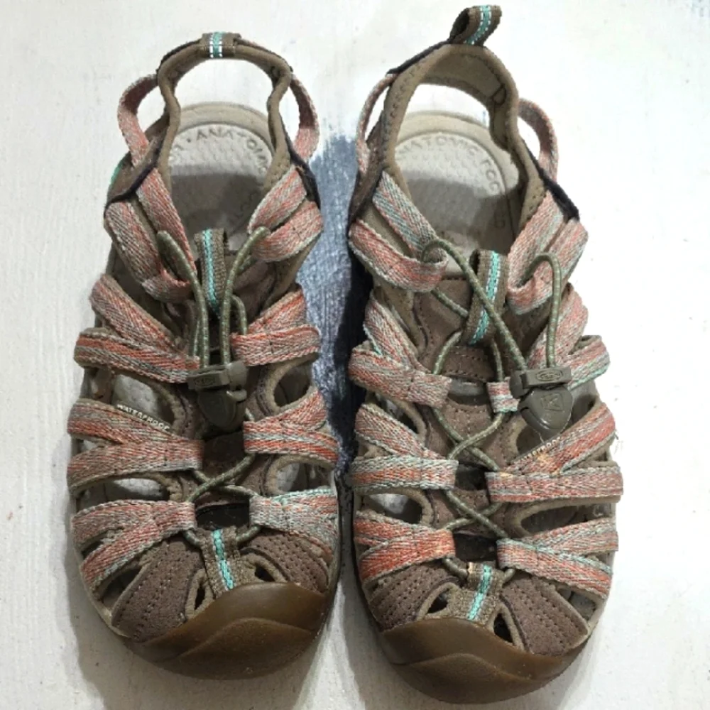 Keen Women's Multi-Color Strappy Sandals Outdoors Waterproof‎ Comfort Sz 7.5 EUC